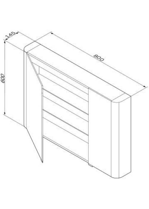 Дзеркальна шафка AM.PM Like 80 M80MCX0800WG38 універсальна