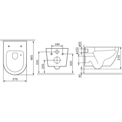 Унитаз подвесной AM.PM Like Rimless CLA1900SC с сиденьем Soft Close