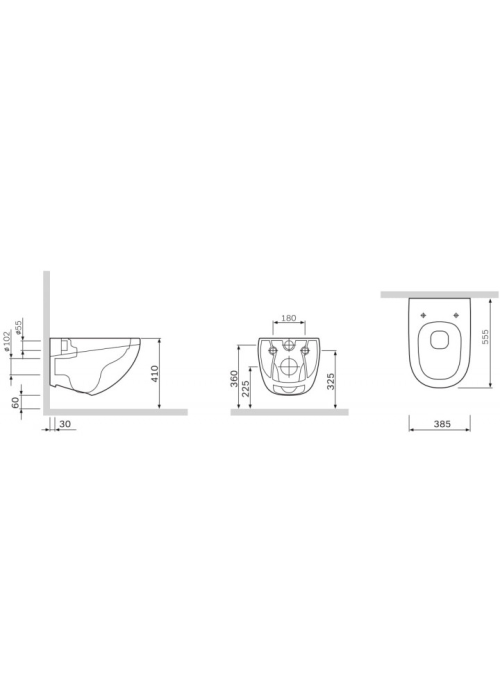 Унітаз підвісний AM.PM Sensation C301700WH FlashClean безободковий без сидіння