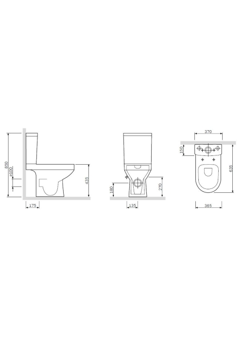 Унітаз-компакт AM.PM Spirit 2.0 C708600SC FlashClean із сидінням Soft Close