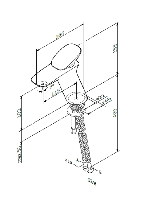 Змішувач для раковини AM.PM Spirit F70A02100