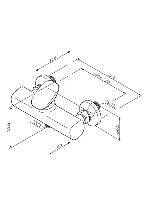 Змішувач для душу AM.PM Spirit V2.0 F70A20000