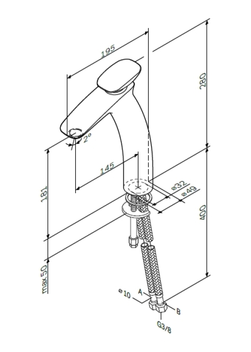 Змішувач для раковини AM.PM Spirit V2.0 F70A92000