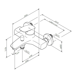 Смеситель для ванны и душа AM.PM Spirit V2.1 F71A10000