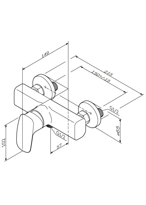 Змішувач для душу AM.PM Spirit V2.1 F71A20000