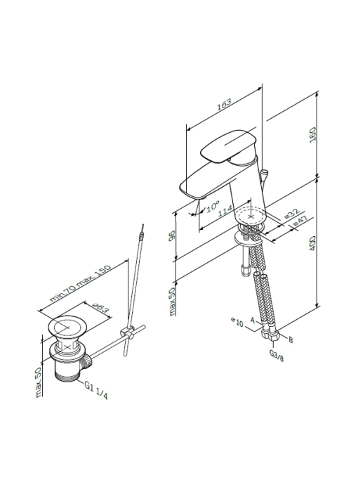 Змішувач для раковини AM.PM Spirit V2.1 F71A82100