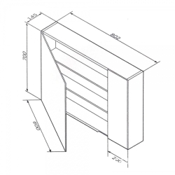Зеркальный шкафчик AM.PM Spirit 80 M70MCX0800WG38 универсальный