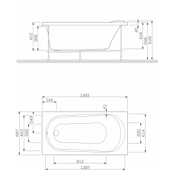 Панель для ванни фронтальна AM.PM Joy 170х70 W95A-170-070W-P