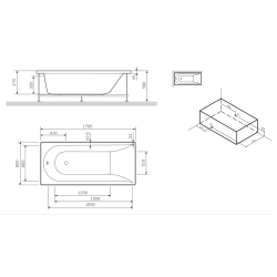 Панель для ванни фронтальна AM.PM Spirit 180х80 W72A-180-080W-P2