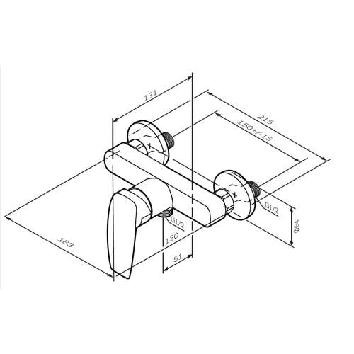 Змішувач для душу AM.PM Tender F45A20000