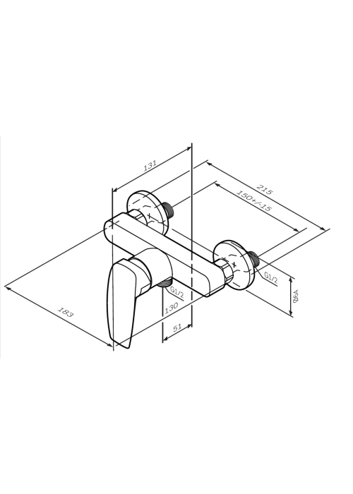 Змішувач для душу AM.PM Tender F45A20000