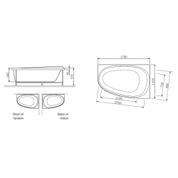 Ванна акрилова AM.PM Bliss L 170x115 W53A-170R115W-A права