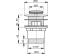 Донный клапан для умывальника AlcaPlast A39 цельнометаллический с малой заглушкой