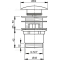 Донный клапан для умывальника AlcaPlast A390 цельнометаллический с большой заглушкой