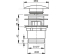 Донний клапан для умивальника AlcaPlast A390 суцільнометалевий з великою заглушкою