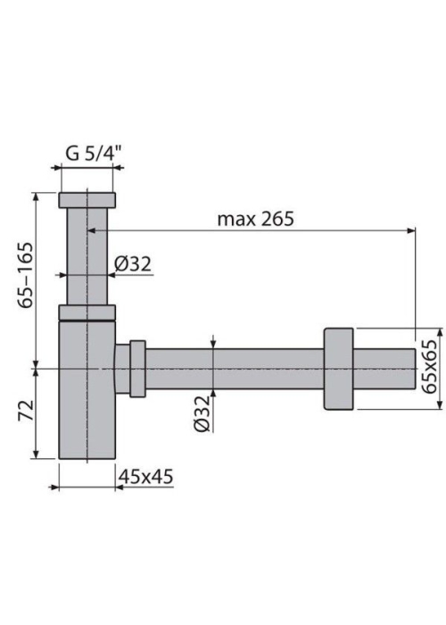 Cифон Alcaplast A401 для умивальника