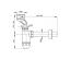 Сифон Alcaplast A45A для пісуару з манжетою