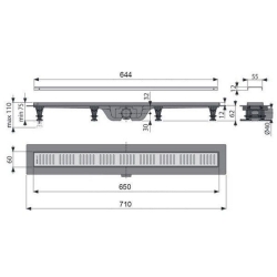 Водостічний жолоб Alcaplast APZ10-950M