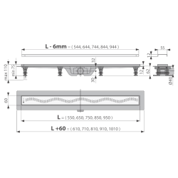 Водостічний жолоб Alcaplast APZ8-750m