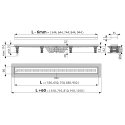 Жолоб водостічний Alcaplast APZ9-850m