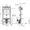 Скрытая система инсталляции Alcaplast AM101/1120 1120x150x520 для гипсокартона