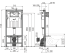 Скрытая система инсталляции Alcaplast AM101/1120 1120x150x520 для гипсокартона