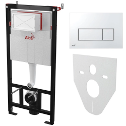 Інсталяція ALCA PLAST AM101/1120 з панеллю змиву M570 та звукоізоляційною прокладкою M91 Хром