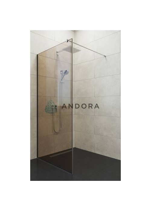 Стенка для душа Andora Summer WALK-IN 900*2000 мм, бронзовая, безопасное стекло ANWBR90200