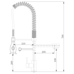 Змішувач для кухні Asignatura Industrial 80545600