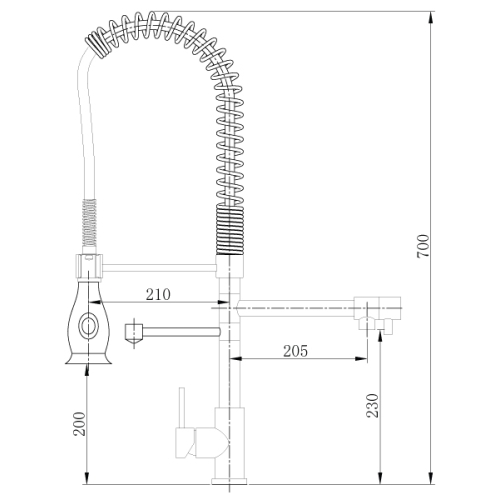 Змішувач для кухні Asignatura Industrial 80545600