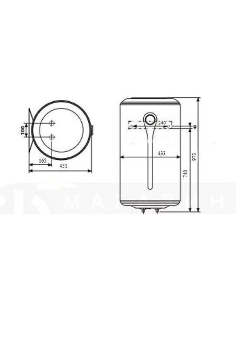 Водонагрівач Atlantic Opro Turbo VM 100 D400-2-B