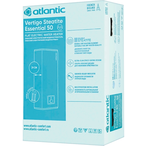 Водонагрівач ATLANTIC Vertigo Steatite Essential 50 MP-040 2F 220E-S (1500W)