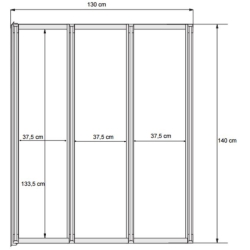 Шторка трех-элементная Besco PMD Ambition Premium -3S 130х140 хром, 00000011148