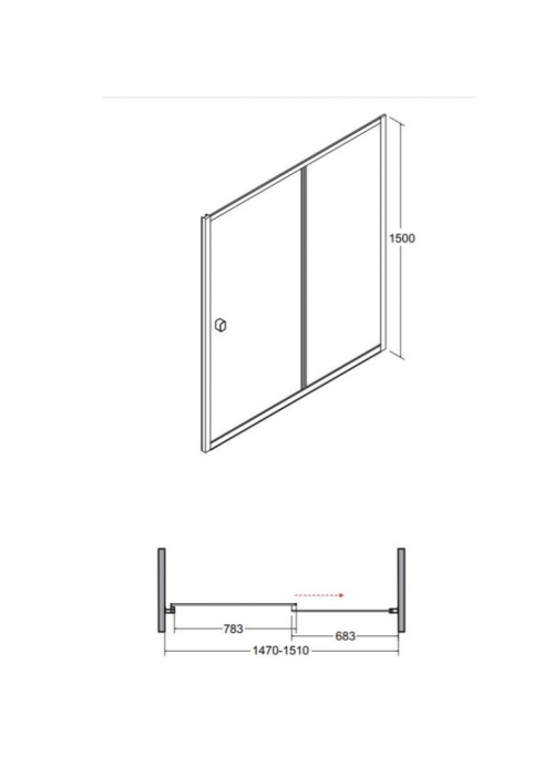 Шторка для ванны BESCO Duo Slide II 150x150 NAVARA24103