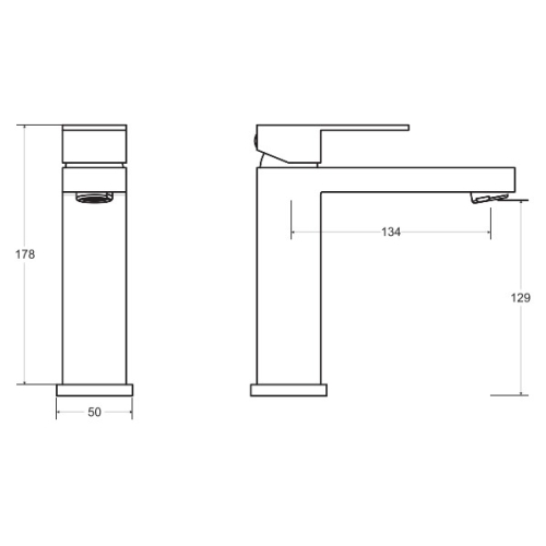 Смеситель для умывальника Besco MODERN II / VARIUM II хром