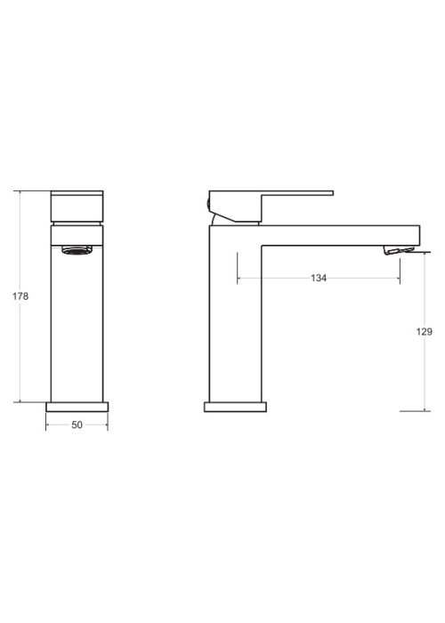 Смеситель для умывальника Besco MODERN II / VARIUM II черный матовый