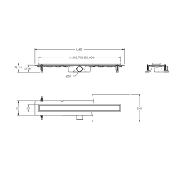 Линейный душевой трап BESCO Virgo Basic 70