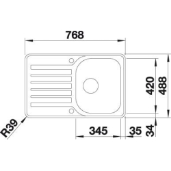 Кухонна мийка Blanco LANTOS 45 S-IF Compact 519059