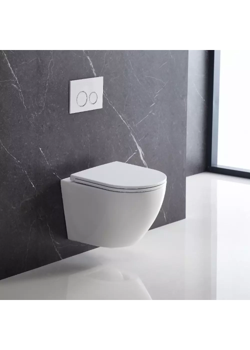 Комплект: Инсталляционная система Grohe Rapid SL 38772001 + Подвесной унитаз Devit Flow белый с сидением дюропласт soft-close, DFL0460111W 