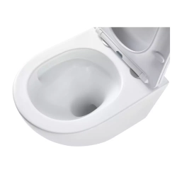 Унітаз підвісний Devit Flow безободковий із сидінням soft-close дюропласт DFL0460111W Білий глянцевий