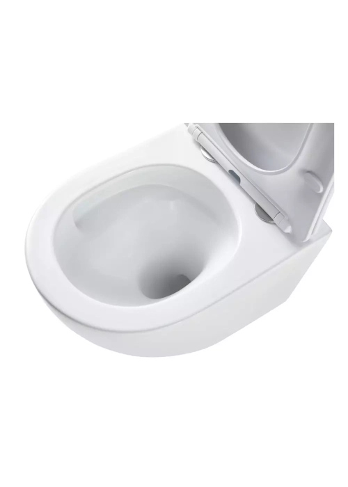 Унітаз підвісний Devit Flow безободковий із сидінням soft-close дюропласт DFL0460111W Білий глянцевий