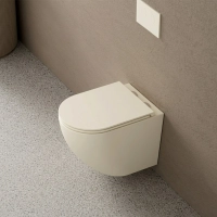 Унітаз підвісний Devit Flow безободковий із сидінням soft-close дюропласт DFL0460111MC Капучино Матовий