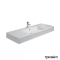 Раковина прямокутна меблева/підвісна Duravit Vero 125x49 см, з отвором для змішувача, з переливом, білий 0329120000