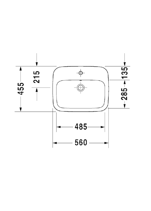 Умивальник врізний в стільницю DURAVIT DuraStyle прямокутний білий 0374560000 (Невелика подряпина)