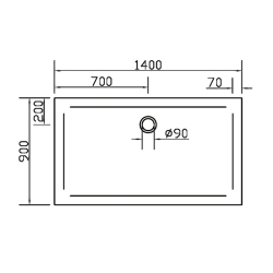 Душовий піддон прямокутний Eger SMC, 140x90x3,5, 599-1490S