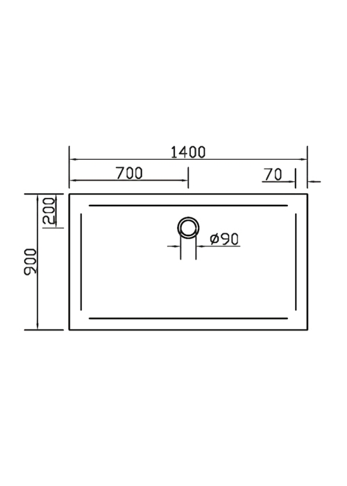 Душевой поддон прямоугольный Eger SMC, 140x90x3,5, 599-1490S