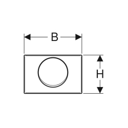 Кнопка змиву Geberit Delta10, нерж. сталь, 115.108.00.1