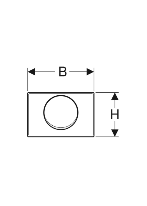 Кнопка змиву Geberit Delta10, нерж. сталь, 115.108.00.1
