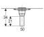 Трап для душу Geberit без сифона, для монтажу через перекриття: d50мм, 154.053.00.1