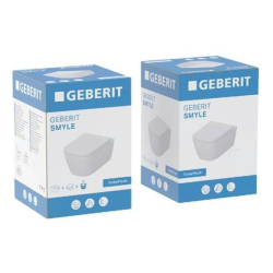 Унітаз підвісний Geberit Smyle Square 503.171.00.1 TurboFlush, із сидінням Softсlose, QuickRelease (Sandwich)